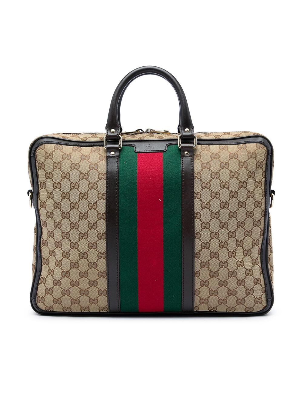 Gucci Gg Canvas Web Briefcase Pre-Loved #342859G68B